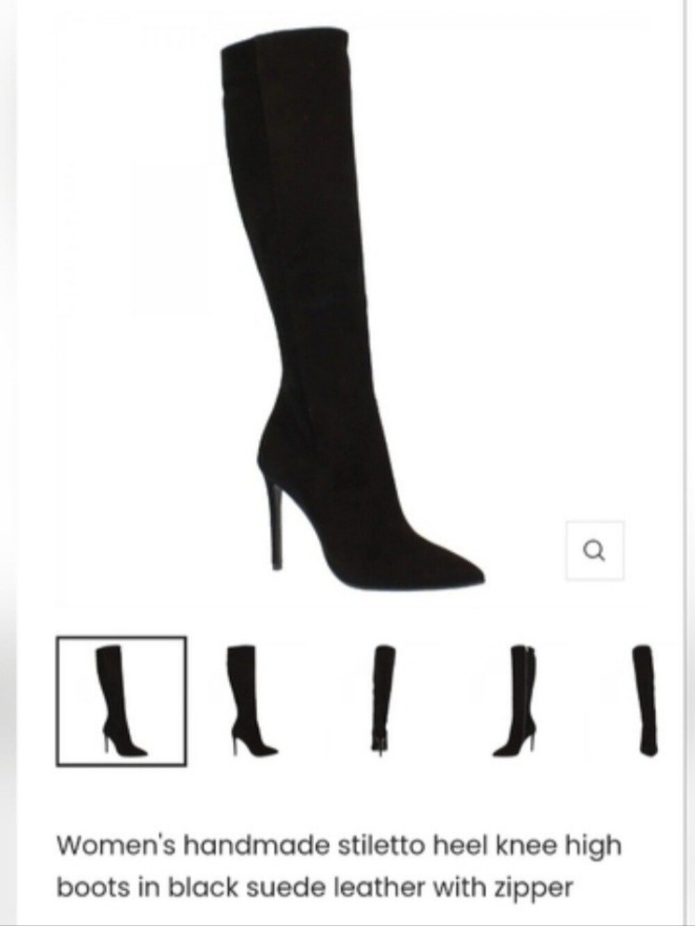 Black Suede Over-the-Knee Stiletto Boots